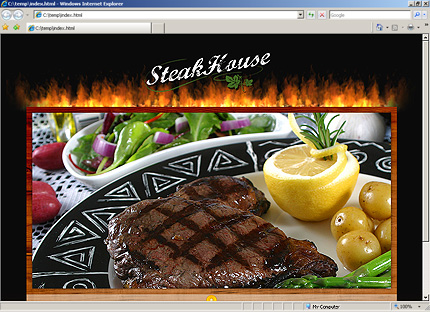 HTML HOMEPAGE SCREENSHOT