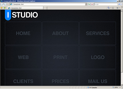 HTML HOMEPAGE SCREENSHOT