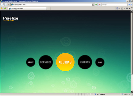 HTML HOMEPAGE SCREENSHOT