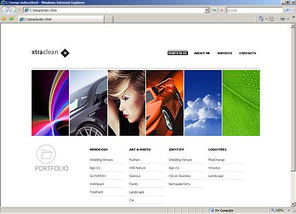 HTML HOMEPAGE SCREENSHOT