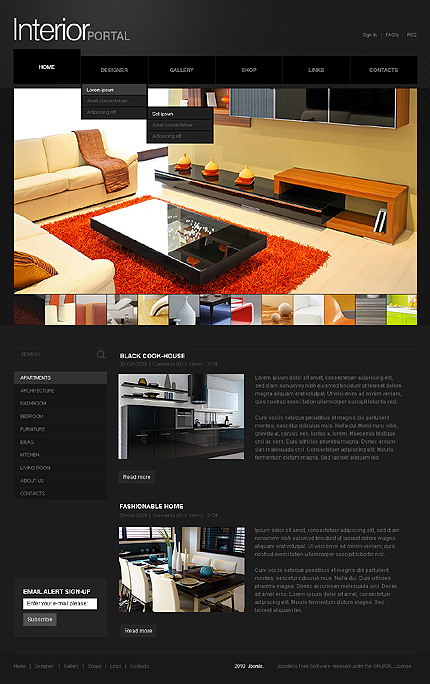 Joomla Main Page preview