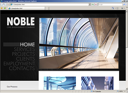 HTML HOMEPAGE SCREENSHOT