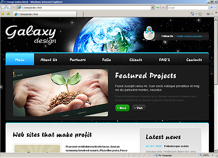 HTML HOMEPAGE SCREENSHOT