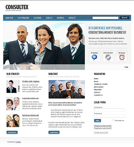 Joomla Main Page preview