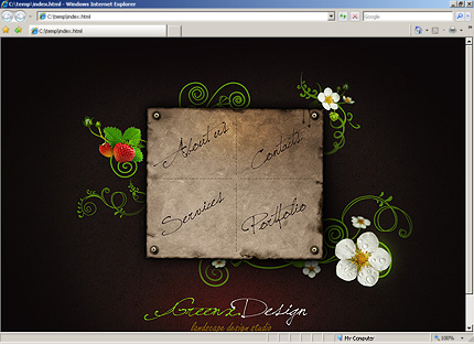 HTML HOMEPAGE SCREENSHOT