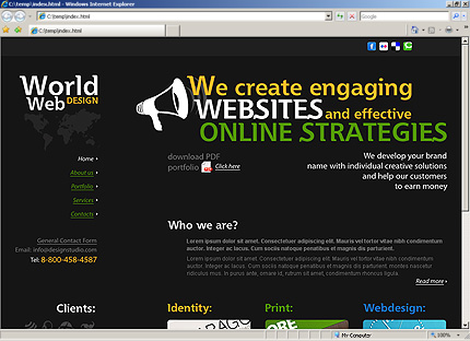 HTML HOMEPAGE SCREENSHOT