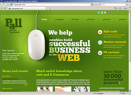 HTML HOMEPAGE SCREENSHOT