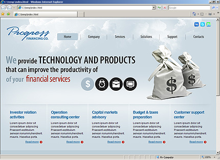 HTML HOMEPAGE SCREENSHOT