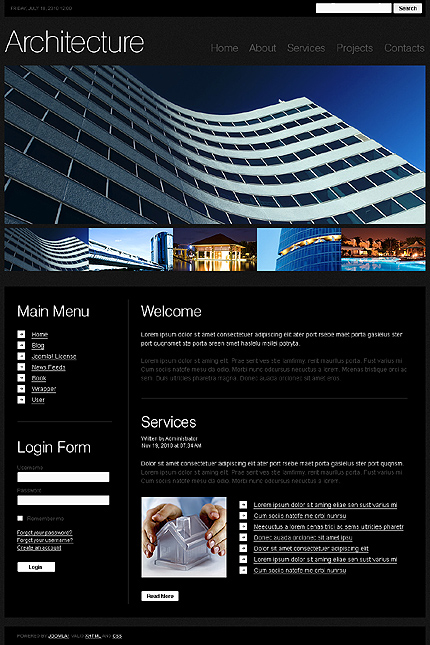 Joomla Main Page preview