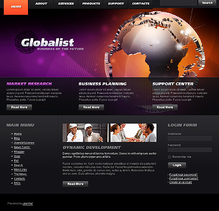 Joomla Main Page preview