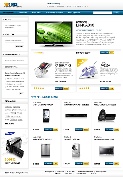 Magento Main Page  preview