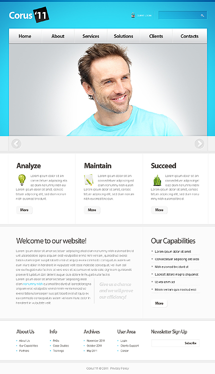 Joomla Main Page preview