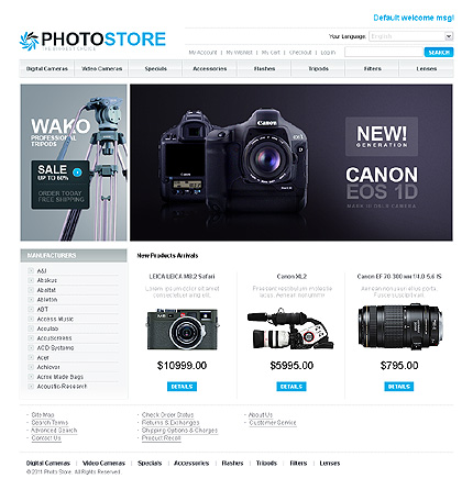 Magento Main Page  preview