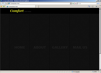 Homepage HTML