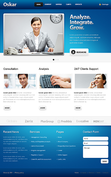 Joomla Main Page preview