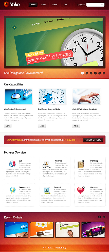 Joomla Main Page preview