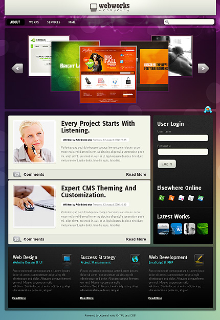 Joomla Main Page preview