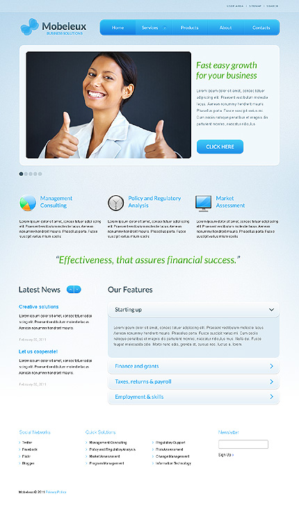 Joomla Main Page preview