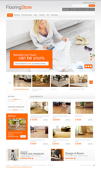 Magento Main Page  preview