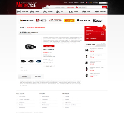 Prestashop Products Page Screenshot