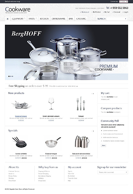 Magento Main Page  preview