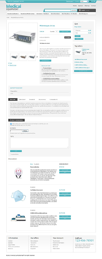 Prestashop Products Page Screenshot