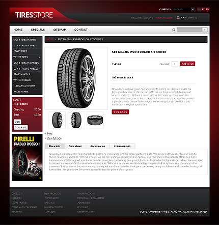 Prestashop Products Page Screenshot