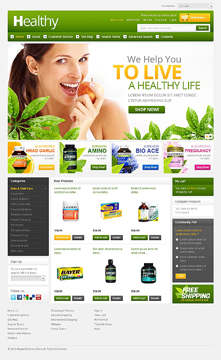 Magento Main Page  preview