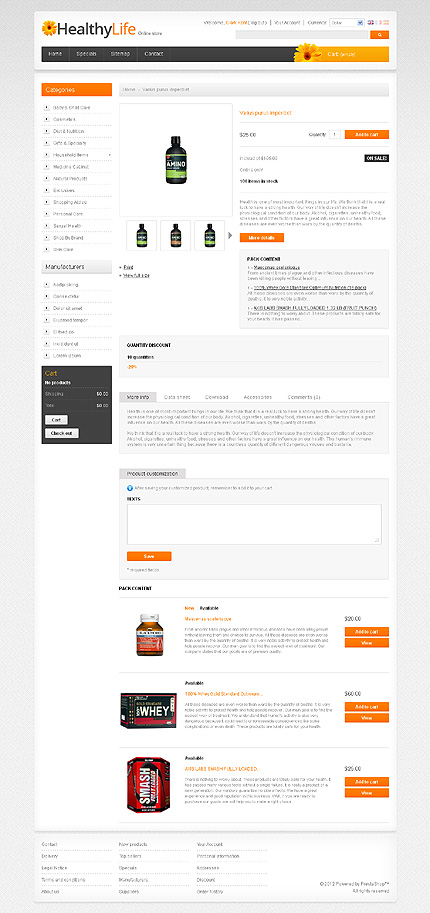 Prestashop Products Page Screenshot