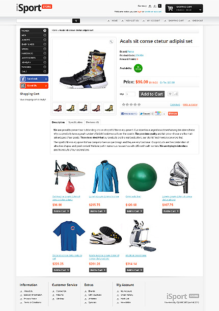 OpenCart Product Page