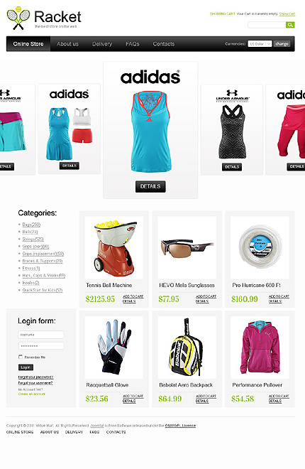 VirtueMart Main Page