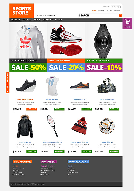 Magento Main Page  preview