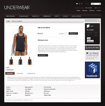 Prestashop Products Page Screenshot