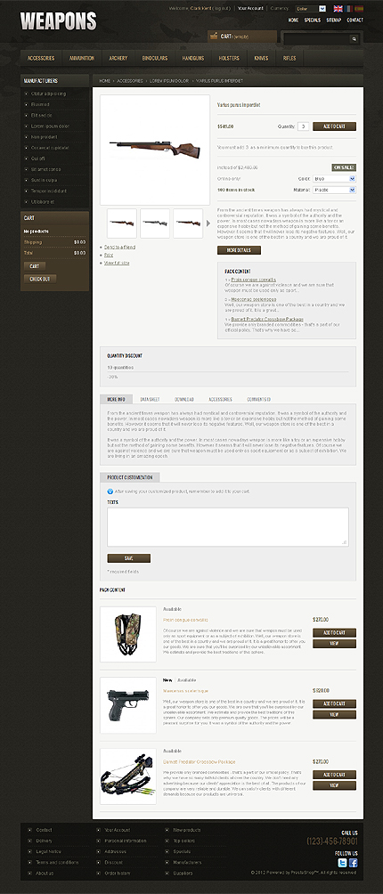 Prestashop Products Page Screenshot