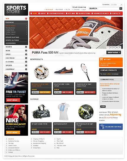 Magento Main Page  preview