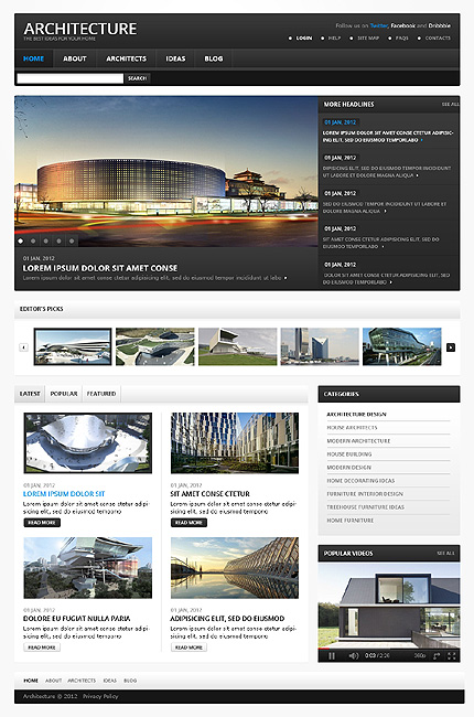 Joomla Main Page preview