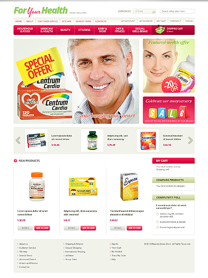 Magento Main Page  preview