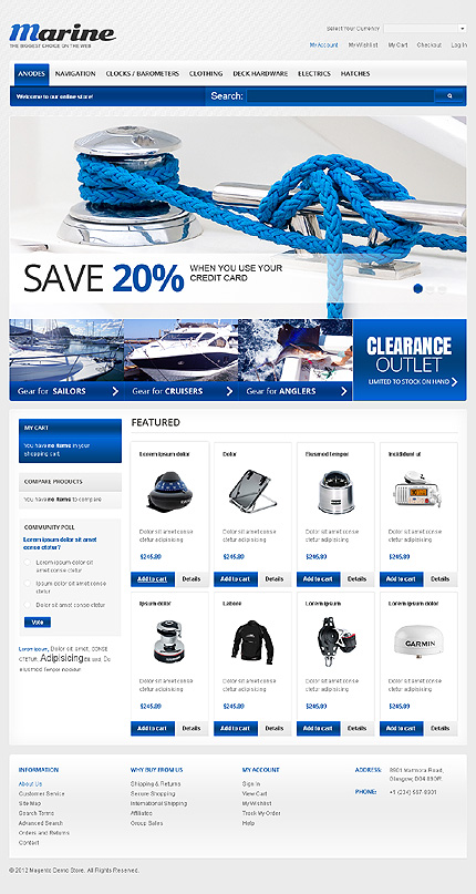 Magento Main Page  preview