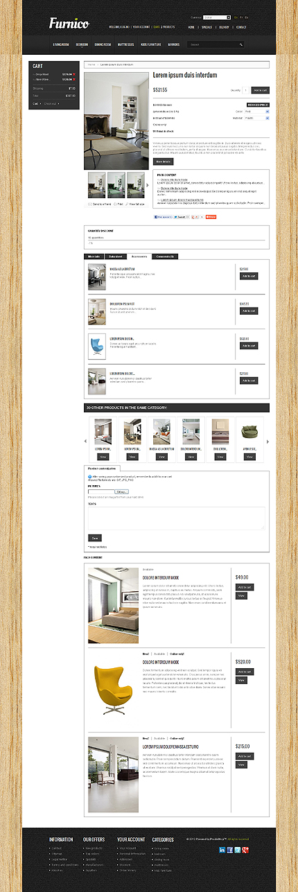 Prestashop Products Page Screenshot