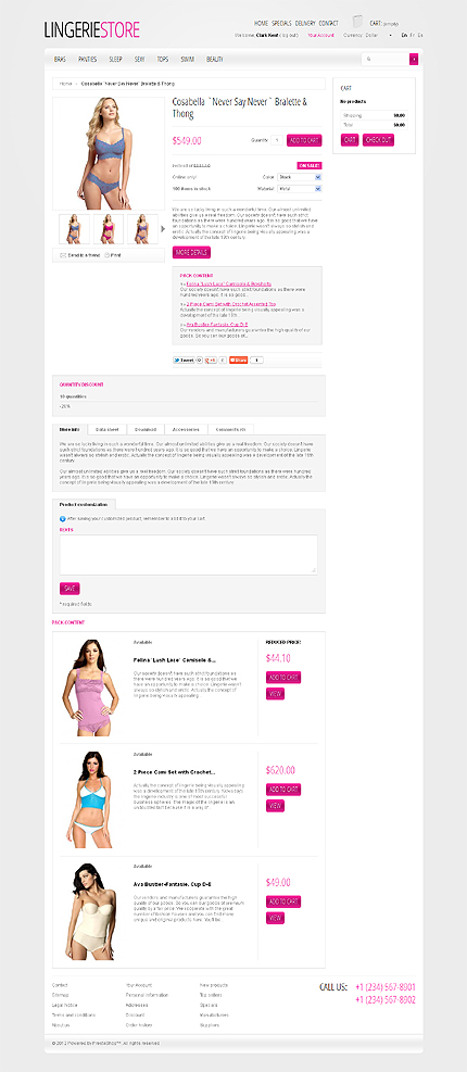 Prestashop Products Page Screenshot