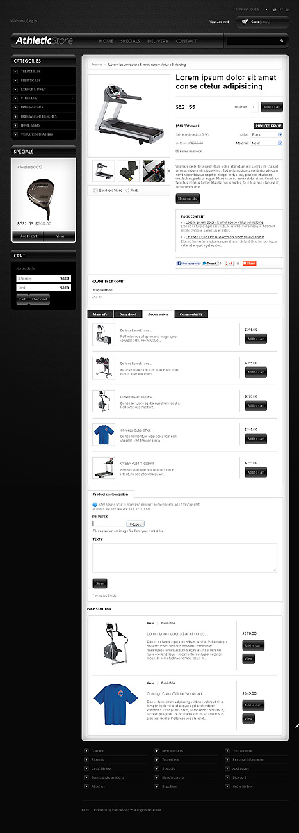 Prestashop Products Page Screenshot