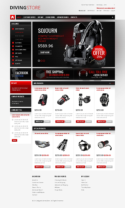 Magento Main Page  preview