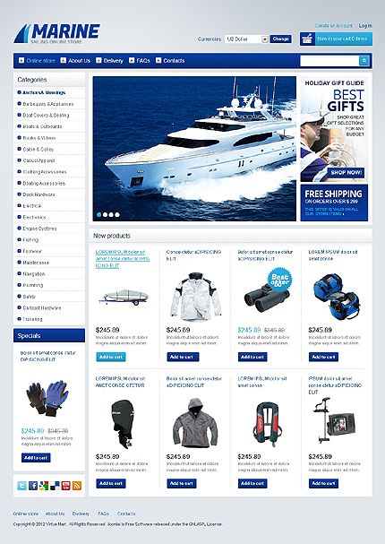 VirtueMart Main Page