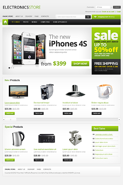 VirtueMart Main Page