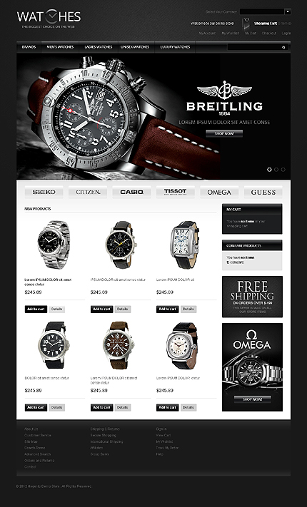 Magento Main Page  preview