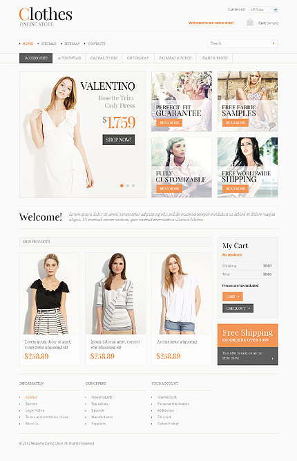 Magento Main Page  preview