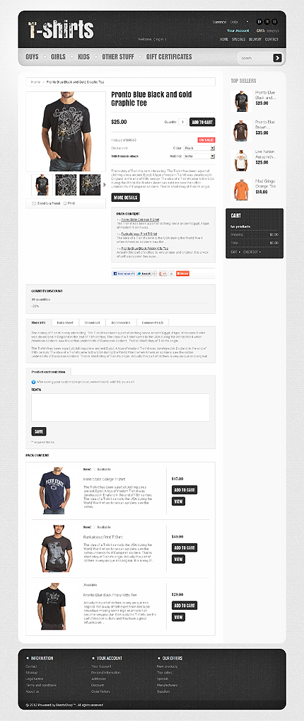 Prestashop Products Page Screenshot