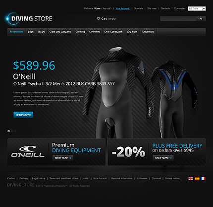 Magento Main Page  preview