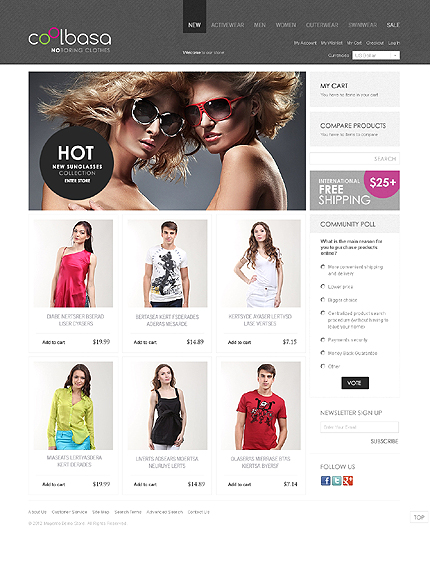 Magento Main Page  preview