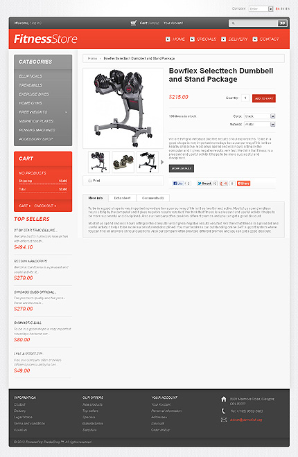 Prestashop Products Page Screenshot